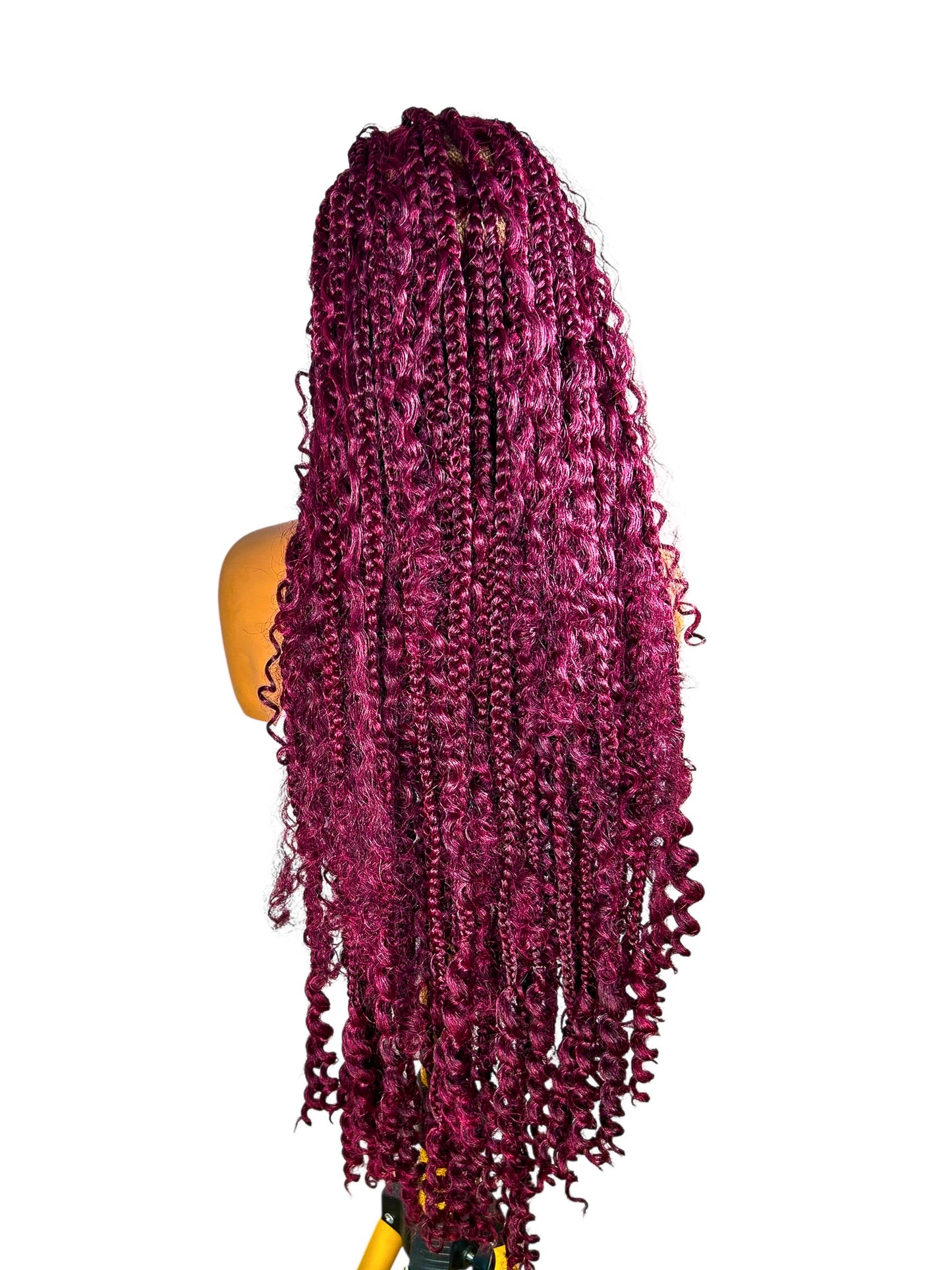 Perruque Tressée Longue – Braids protectrices 100% faites main
