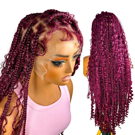 Perruque Tressée Longue – Braids protectrices 100% faites main