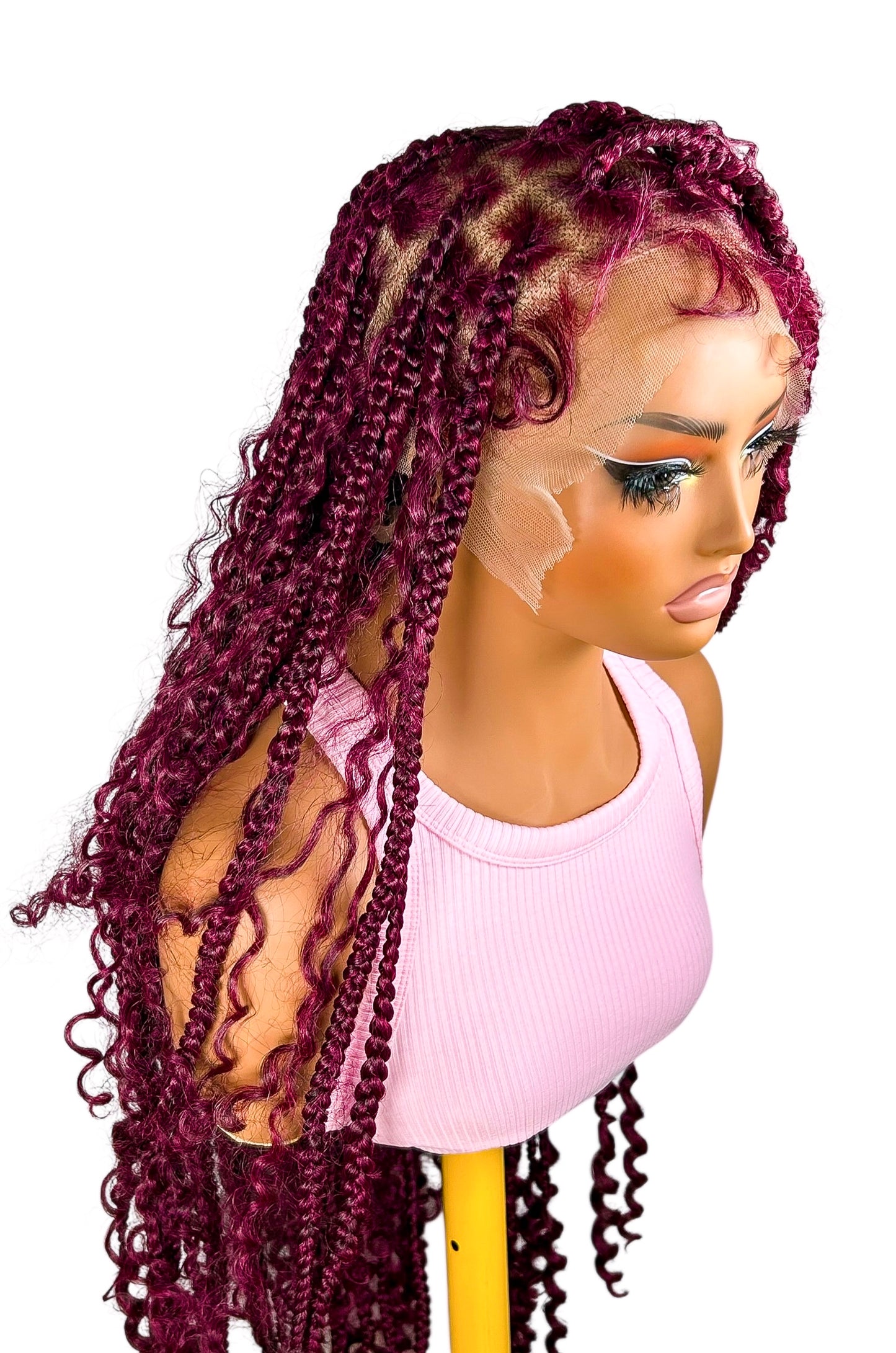 Perruque Tressée Longue – Braids protectrices 100% faites main