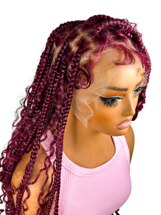 Perruque Tressée Longue – Braids protectrices 100% faites main