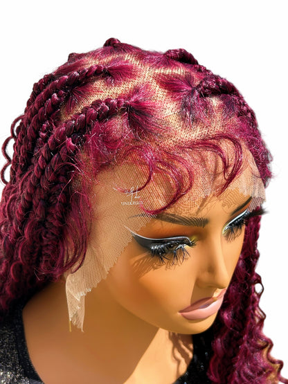Perruque Tressée Longue – Braids protectrices 100% faites main